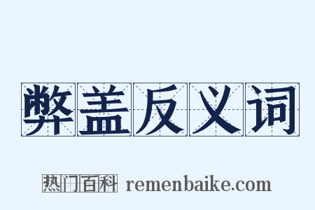弊盖反义词是什么意思的图片